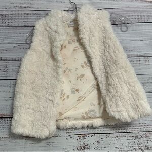 Carter’s ivory girls teddy fleece vest
